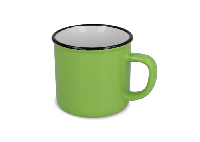 Tasse publicitaire en céramique style émail 280ml Vert clair